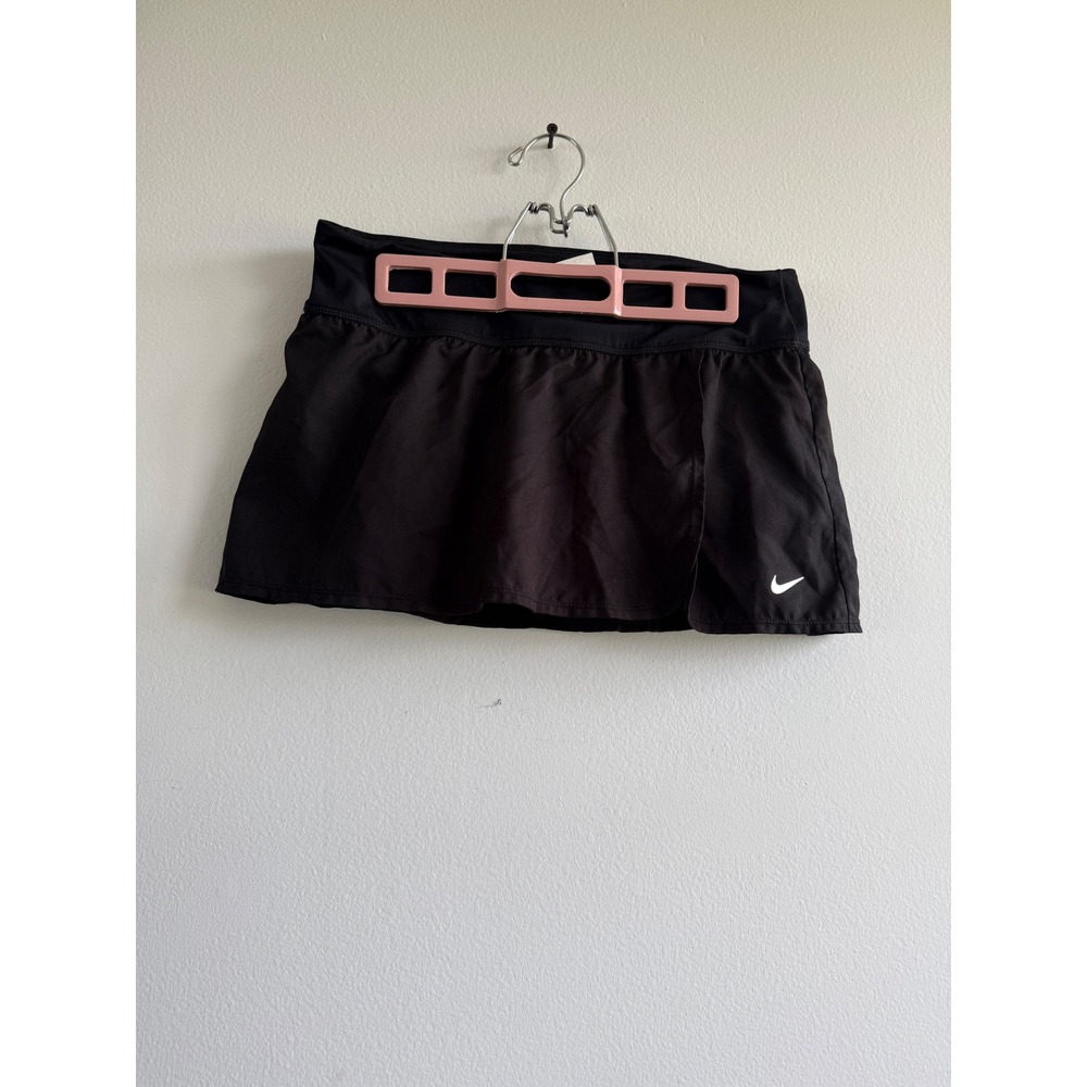Nike Womens Black Swim Skirt Skort with Built In Brief NESS9201 Size M